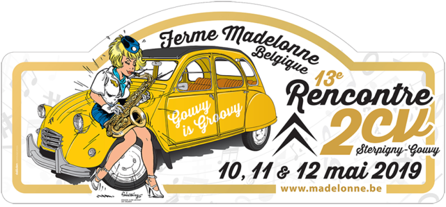 Plaque Rallye des 13e Rencontre 2CV 2019