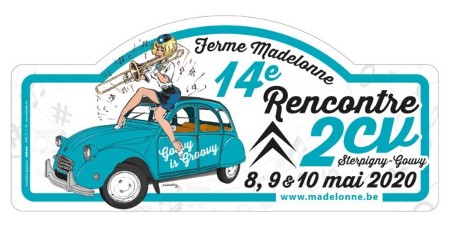 Plaque Rallye des 14e Rencontre 2CV 2020